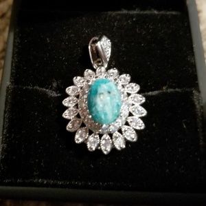 3ct Afghanistan Emerald Topaz accented